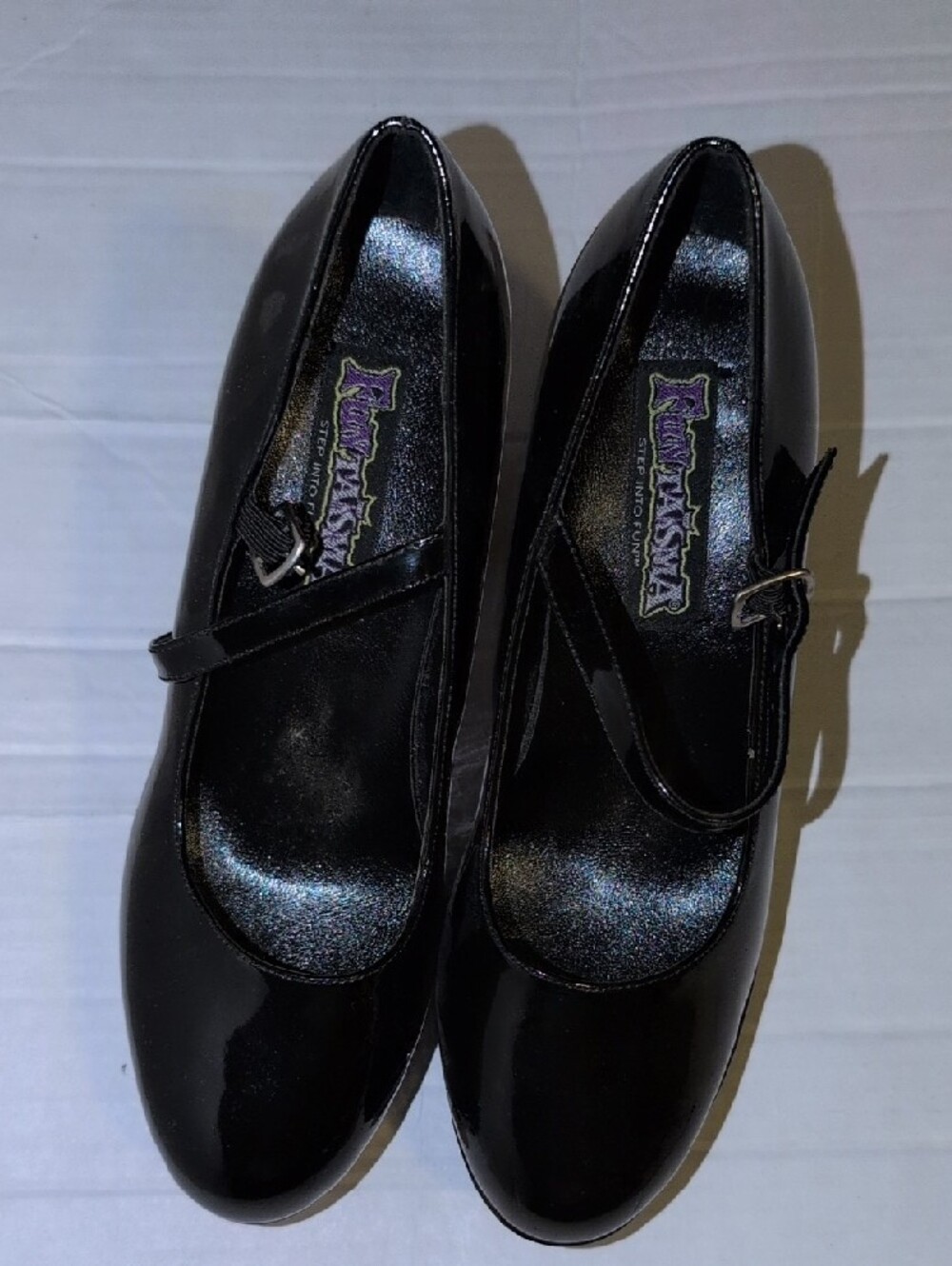 Funtasma Black Patent Mary Jane Platform Heels - Picture 2 of 6